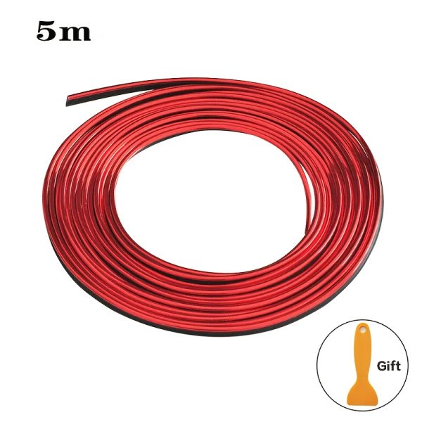 5 Meter Car Interior Strips - Elastic Easy-to-Install Dashboard and Door Decorative Kit with Installation Tools. Universal Flexible PVC Car Mold Strips, Internal Car Decoration, Dashboard Door Cover, Car Styling Decoration, Easy to Install - Image 11