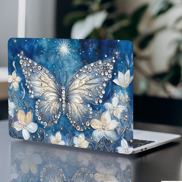 2pcs Elegant Butterfly & Floral Vinyl Laptop Skins - Waterproof, Scratch-Resistant, DIY Art Protection for Laptops & Cars, Universal Netbook Skin, Netbook Skin | Artistic Laptop Skin | Durable Laptop Skin, Laptop Accessories - Image 6