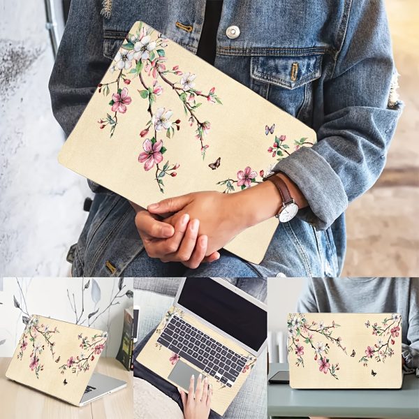 2pcs Pink Peach Blossom Vinyl Laptop Skin Stickers, 27cm x 39cm - Scratch-Resistant DIY Art Protection for HP, Dell, Lenovo, Apple, ASUS Laptops, Laptop Accessories | Artistic Laptop Cover | Durable Laptop Skin, Laptop Decor - Image 6
