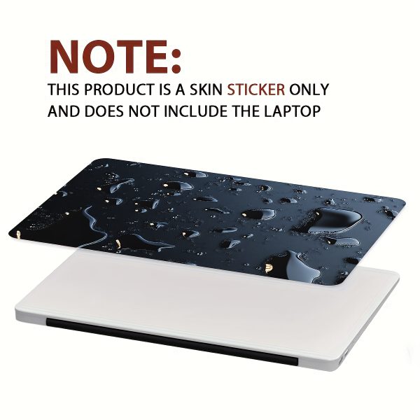 Roll packaging, 3pcs included with 1 spare piece, no need to worry about peeling off. Raindrop laptop art decal protective cover, universal Light Beige sticker for laptops, non-reusable waterproof and scratch-resistant laptop Light Beige decal - waterproof, anti-scratch, suitable for laptops, cars, helmets, motorcycles, refrigerator decoration - Image 6
