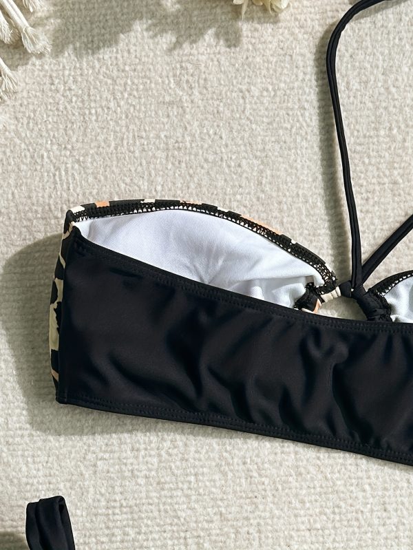 Women's Two-Tone Sexy Halter Bikini Swimsuit Set - Image 7