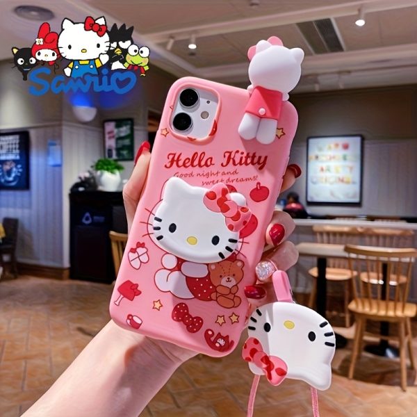 Sanrio Sanrio Cartoon Mobile Phone Case with Stand, Suitable for iPhone 16/15/14/13/12/11/XS/XR/X Plus Pro Max Mobile Phone Case TPU Soft Shell Cartoon Cute and Fashionable Full-coverage Mobile Phone Case - Image 4