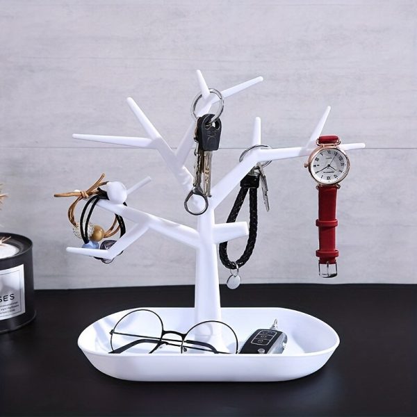 1pc Tree Hanger Creative Necklace Jewelry Necklace Bracelet Jewelry Display Rack Creative Earrings Ring Storage Rack, Jewelry Towers