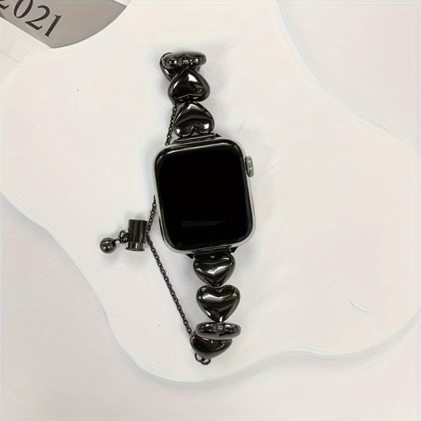 Fashion Women's Heart-Shaped Stainless Steel Metal Smartwatch Strap For Apple Watch38 40 41 42 44 45 49mm Series 1 2 3 4 5 6 7 8 9 SE Ultra Replacement Strap - Image 9