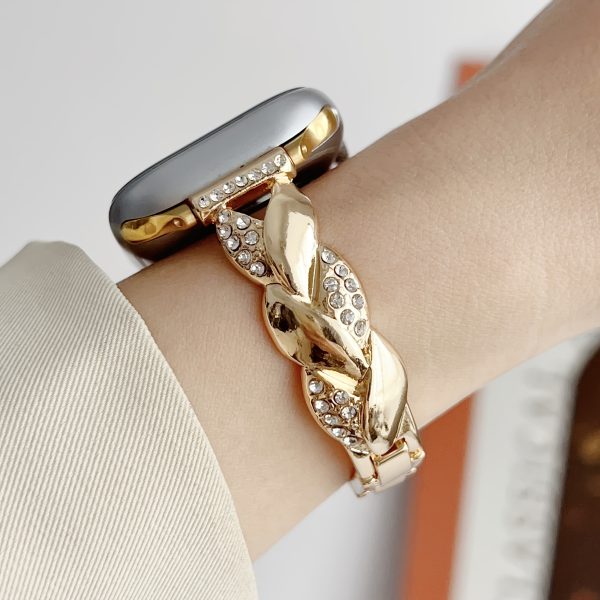 1pc Elegant Zodiac Sign Zinc Alloy Bracelet for Women - Sparkling Rhinestone Design, Adjustable Deploy Clasp, Perfect for Apple Watch (38mm-49mm), Ideal Gift for Parties, Nightclubs, Weddings, and Daily Wear, Party Accessory|Zodiac Themed|Adjustable Bracelet - Image 5