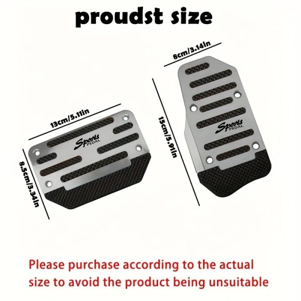 Red Non-Slip Car Pedals - Durable ABS Gas & Brake Mats for Manual/Automatic Transmission, Anti-Slip Feature, Perfect for Sports Cars, Sports Car Accessories | Ergonomic Design | Durable Car Mats - Image 6