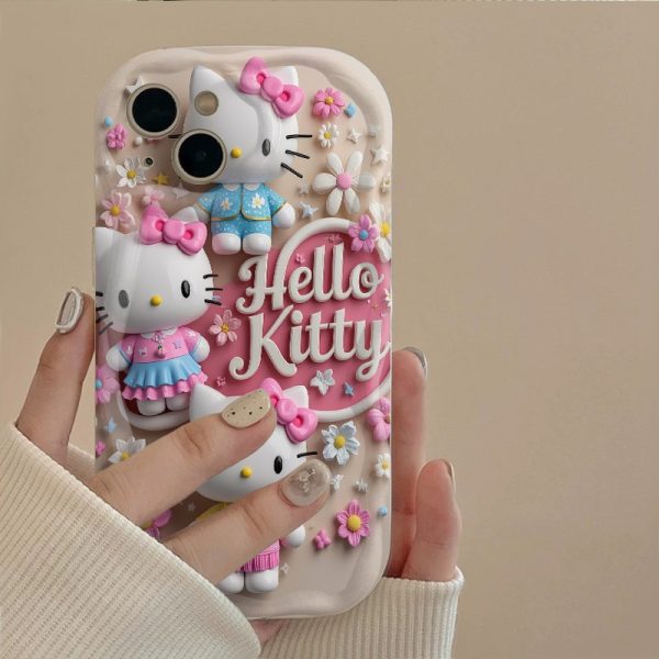 Sanrio cute cartoon Hello Kitty creative trend soft protective mobile phone case for iPhone 16 15 14 13 12 11 Pro Max 16 15 14 Plus 16e 13 12 mini X XR XS Max 6 6s 7 8 Plus SE - Image 2
