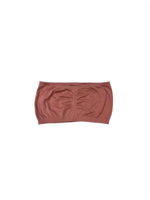 2pcs Strapless Seamless Tube Top – Breathable, Solid Color, Comfortable & Versatile, Sexy Non-Slip Ruched Bra for Women, Essential for Any Wardrobe - Image 7