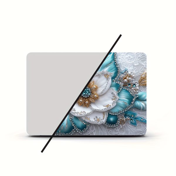 A Set of Two Floral Laptop Art Decals, Universal Skin Stickers for Netbooks That Are Non-Reusable. These Waterproof And Scratch-Resistant Laptop Skin Stickers Are Suitable for Laptops, Cars, Helmets, Motorcycles, And Refrigerator Decorations. - Image 4