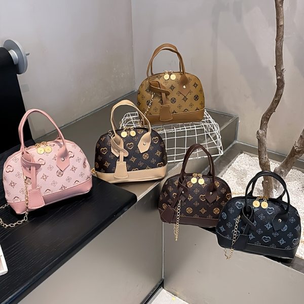 Stylish Luxury Women'S Crossbody Bag with Heart Print Design, Golden-Tone Hardware, and Detachable Chain Strap - Lightweight, Durable, Zipper Closure for Daily Use, Vacation, and Gifting, Crossbody Purse - Image 4