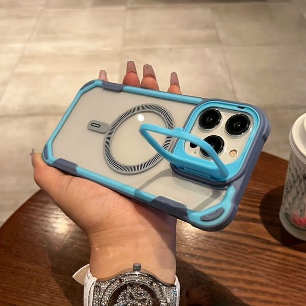 Shockproof Armor Transparent Phone Case Suitable for iPhone 16 15 14 13 12 Pro Max for iPhone 16 for iPhone 15 for iPhone 14 for iPhone 13 for iPhone 12 Supports Wireless Charging Lens Stand Protective Cover - Image 10