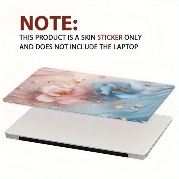 3pcs, including 1 spare, no need to worry about peeling off, light luxury marble pattern laptop sticker set, PVC material, self-adhesive, reusable, semi-matte surface, scratch-resistant, suitable for 12-15.6-inch laptops, easy installation and removal - Image 7