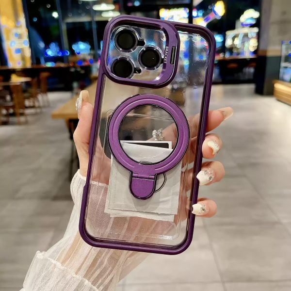 for iPhone 16 Pro Max 15 14 13 12 11 Plus Pro Max, the lens frame can be used as a stand to open, supports wireless charging, transparent mobile phone case, protects your mobile phone - Image 15
