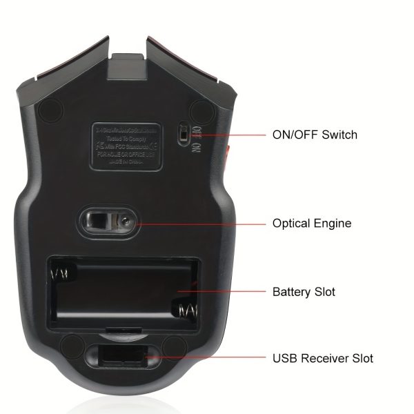 2.4Ghz Wireless Mouse, for Computer PC Gaming Mouse with USB Receiver Laptop Accessories for Windows Win 7/2000/XP/Vista. - Image 15