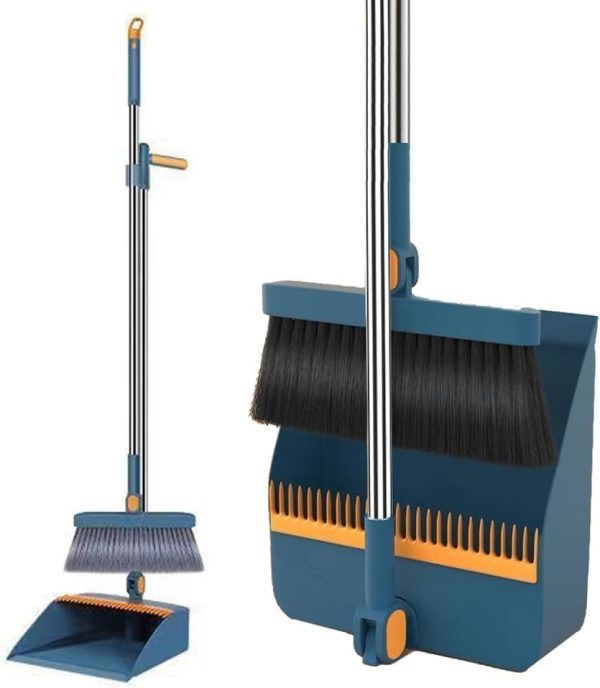 MOUNAY Broom and Dustpan Set for Home, Dustpan and Broom Set, Upright Stand Up Broom and Dustpan Combo for Home Kitchen Office Courtyard Lobby Indoor Floor Cleaning Use Dustpan and Broom Set Buy Online at Best Price in UAE - Amazon.ae - Image 3