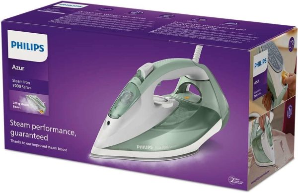 Philips 7000 Series HV Steam Iron - 2600W, SteamGlide Plus Soleplate, 220 g Steam Boost, 45 g Continuous Steam - DST7012/76 Desert Green/Grey Buy Online at Best Price in UAE - Amazon.ae - Image 7