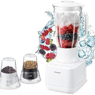 Panasonic Blender 700W Ice Crushing Smoothie Maker, 2L Glass Jug, 2 Dry Mills, Durable Sawtooth Blades, White, MX-MG5321WTZ Buy Online at Best Price in UAE - Amazon.ae
