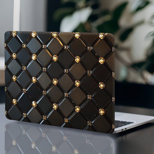 3pcs, 1 spare, No need to worry about peeling off, PVC laptop Light Beige, 38.86x26.92 cm, scratch-resistant and self-adhesive, suitable for 30.48-39.62 cm laptops - DIY customizable with Shiny Golden Theme Design