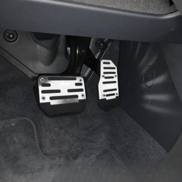 Red Non-Slip Car Pedals - Durable ABS Gas & Brake Mats for Manual/Automatic Transmission, Anti-Slip Feature, Perfect for Sports Cars, Sports Car Accessories | Ergonomic Design | Durable Car Mats - Image 3
