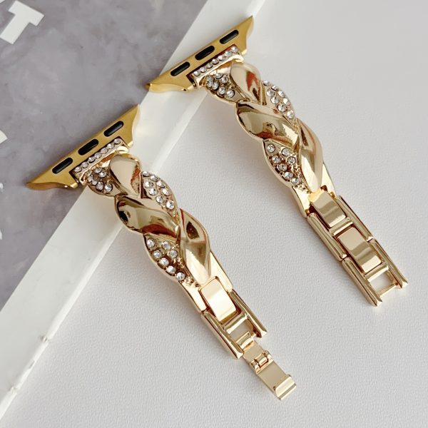 1pc Elegant Zodiac Sign Zinc Alloy Bracelet for Women - Sparkling Rhinestone Design, Adjustable Deploy Clasp, Perfect for Apple Watch (38mm-49mm), Ideal Gift for Parties, Nightclubs, Weddings, and Daily Wear, Party Accessory|Zodiac Themed|Adjustable Bracelet - Image 9