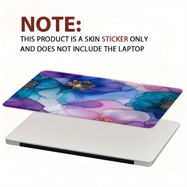 3pcs, 1 spare, No need to worry about peeling off, PVC laptop stickers, scratch-resistant, self-adhesive, semi-gloss finish, non-reusable, DIY cuttable, dreamy watercolor floral - universal notebook protector - Image 7