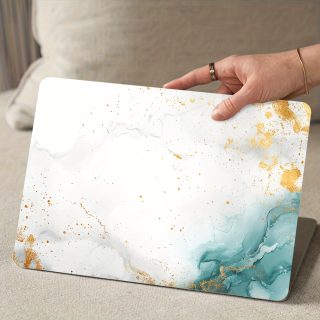 Vinyl Laptop Case Marble Sticker, 2pcs/set, Scratch-Proof DIY Art Protective Case, Universal Laptop Skin Sticker, Non-reusable Laptop Skin Sticker Decal, Waterproof and Scratch-Proof - Waterproof, Scratch-Proof, Suitable for Laptops and Cars
