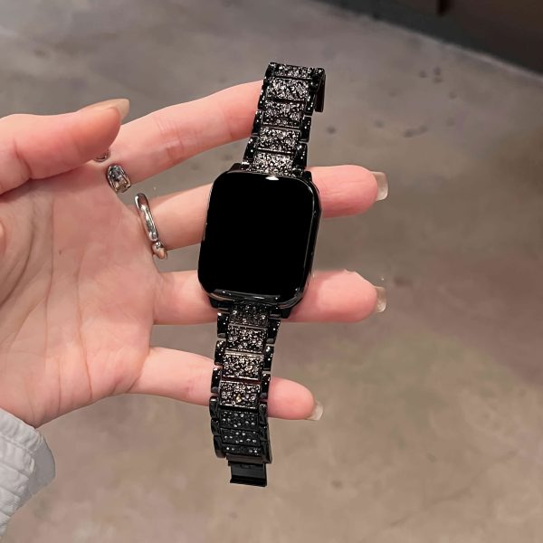 A S-letter iWatch10 generation with shiny rhinestones is a great choice for iWatch strap gifts compatible with 38mm 40mm 41mm 42mm 44mm 45mm 46mm 49mm Series 10 9 8 7 6 5 4 3 2 1 SE/Ultra Only sell watch straps but no watches - Image 11