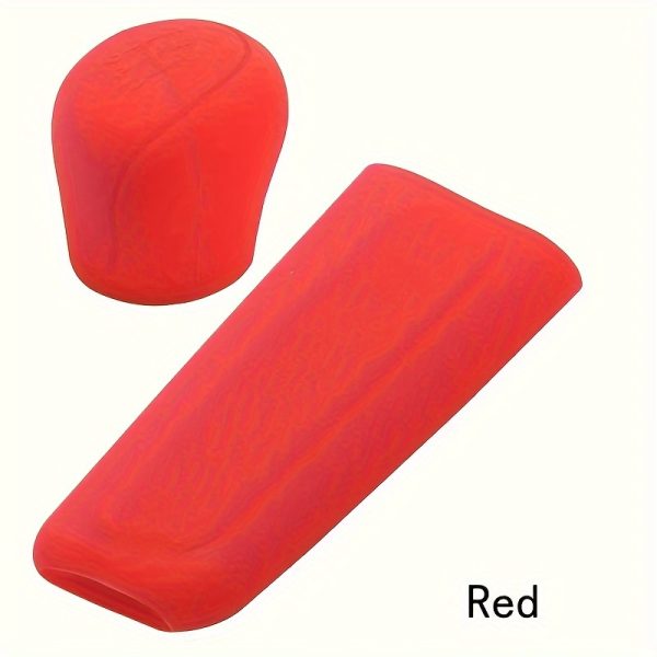 2pcs Silicone Car Interior Accessories - Gear Shift and Handbrake Covers, Durable Protective Wraps - Image 6