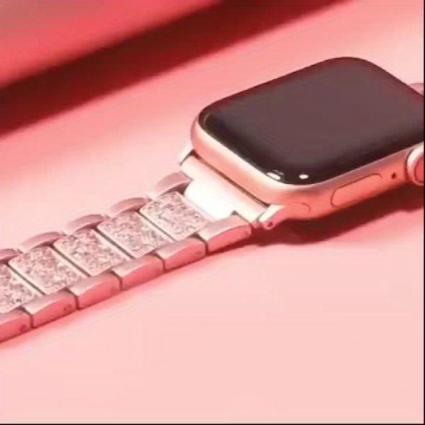 A S-letter iWatch10 generation with shiny rhinestones is a great choice for iWatch strap gifts compatible with 38mm 40mm 41mm 42mm 44mm 45mm 46mm 49mm Series 10 9 8 7 6 5 4 3 2 1 SE/Ultra Only sell watch straps but no watches - Image 17