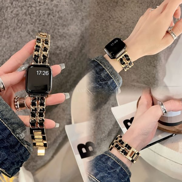 BIIFAKOO new small fragrance style metal stitched ten generations available compatible 38mm 40mm 41mm 42mm 44mm 45mm 46mm 49mm suitable for Ultra Series 10 9 8 7 7 SE 6 5 4 3 5 4 4 3 2 1 - Image 8