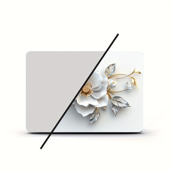 Vinyl Laptop Shell Rose Sticker, 2pcs/Set, Scratch-Proof DIY Art Protective Case for Laptops - Easy to Apply and Durable Design Suitable for Laptops, Cars, Helmets, Motorcycles, Refrigerator Decor - Image 5