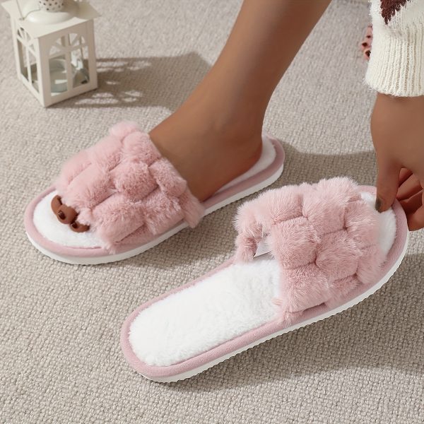 Women'S Casual Plush Slippers for Autumn And Winter, Open-Toe Indoor Floor Slippers That Are Non-Slip, Comfortable, Breathable, And Suitable for All Seasons. - Image 8