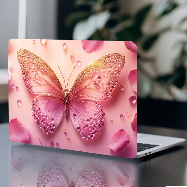 Pack of 2 Butterfly Laptop Art Decal Protective Cases, Universal Netbook Light Beige Stickers Non-Duplicate Use Field Notebook Computer Light Beige Sticker Decals Waterproof and Scratch Resistant - Waterproof, Anti-scratch, Suitable for Laptops, Cars - Image 8