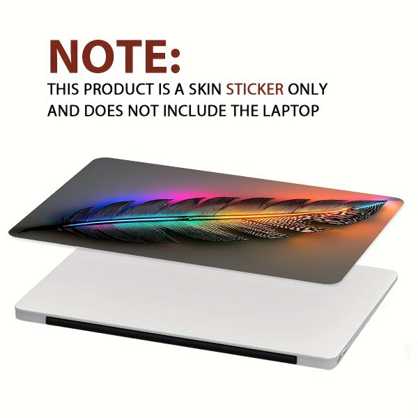 Vinyl Laptop Shell Feather Stickers, 2pcs/Set, Scratch-Proof DIY Art Protective Case for HP, Dell, Lenovo, Apple, Asus Laptops - Easy to Apply and Durable Design Suitable for Notebooks, Cars, Helmets, Motorcycles, Refrigerator Decorations - Image 7