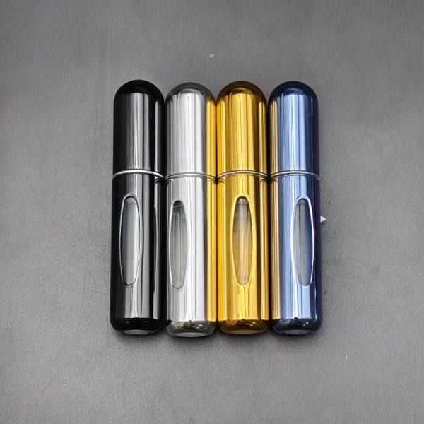 4-Pack Mini Perfume Atomizer Refillable Travel Spray Bottles, 0.16 oz Metal Round Hand Wash Only Fragrance Pump Containers for Travel and Outdoor Use - Image 5