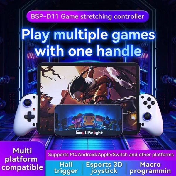 Mobile Cloud Gaming Controller for iPhone 16/15/14, iPad, Android, PC, Switch, PS3/PS4, Gamepad Joystick with Turbo, Hall Effect Trigger, 6-Axis Gyro Sensor, Streaming for PS4/Xbox/PC - Black  Amazon.ae: Electronics - Image 2