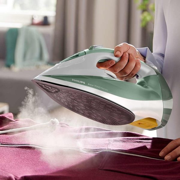 Philips 7000 Series HV Steam Iron - 2600W, SteamGlide Plus Soleplate, 220 g Steam Boost, 45 g Continuous Steam - DST7012/76 Desert Green/Grey Buy Online at Best Price in UAE - Amazon.ae - Image 2