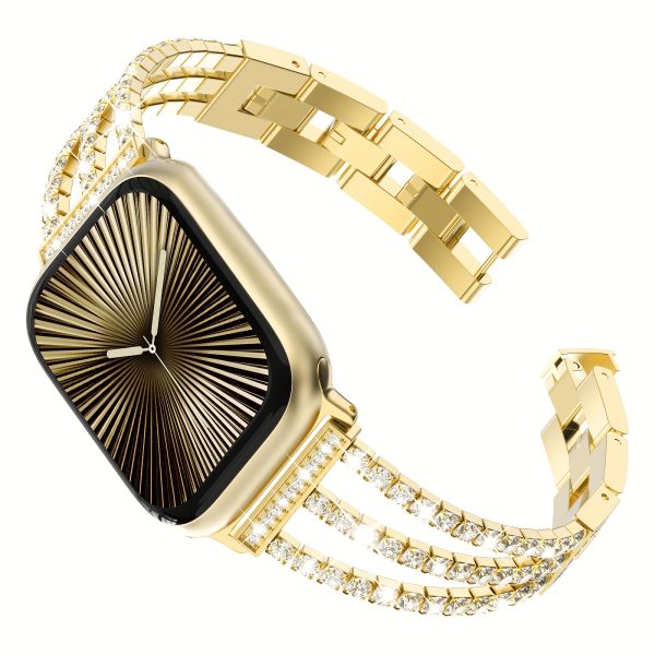 BIIFAKOO Rhinestone Bracelet Watch Band, Metal Strap Compatible with i Watch Series Ultra 10/9/8/7/SE/6/5/4/3/2/1, Water-Resistant, Multiple Sizes (38mm-49mm) - Image 7