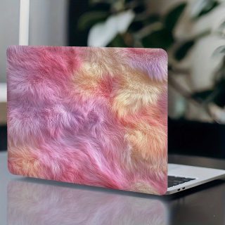 3pcs, 1pc spare, no need to worry about sticking it wrong, reusable universal laptop protective film, PVC material, Plush Light Beige series design pattern, 38.99x27.0 cm, semi-matte surface, self-adhesive, easy to use, remove without leaving traces and glue-free, suitable for laptops