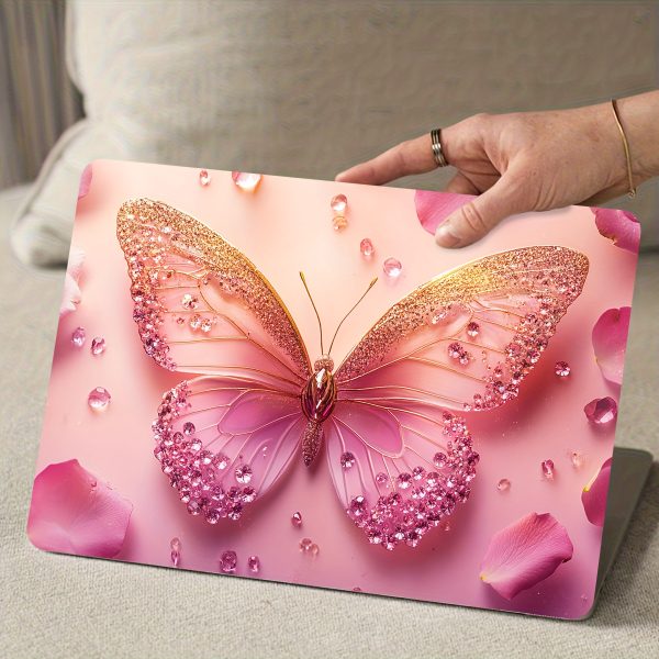 Pack of 2 Butterfly Laptop Art Decal Protective Cases, Universal Netbook Light Beige Stickers Non-Duplicate Use Field Notebook Computer Light Beige Sticker Decals Waterproof and Scratch Resistant - Waterproof, Anti-scratch, Suitable for Laptops, Cars - Image 9