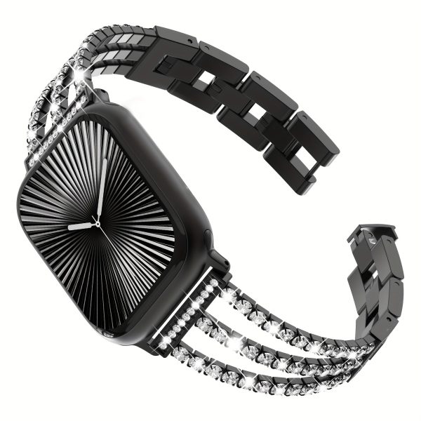 BIIFAKOO Rhinestone Bracelet Watch Band, Metal Strap Compatible with i Watch Series Ultra 10/9/8/7/SE/6/5/4/3/2/1, Water-Resistant, Multiple Sizes (38mm-49mm) - Image 5