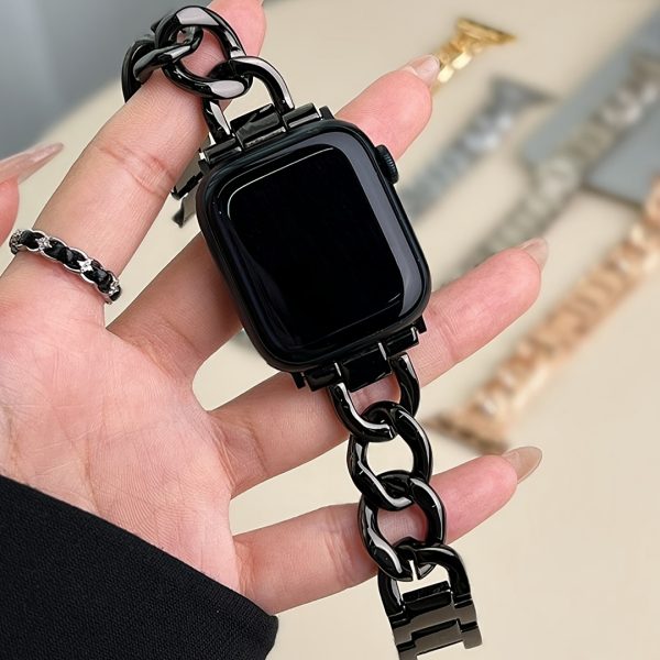 Exquisite Style Metal Bracelet Strap For Iwatch Series 10 9 8 7 SE 6 5 4 3 Bracelet - Fashionable Versatile Design For Men And Women, Elegant Girls Watch Strap For IWatch Strap 46mm 38mm 40mm 41mm 42mm 44mm 45mm 49mm - Youth Watch Strap Single Item - Image 6