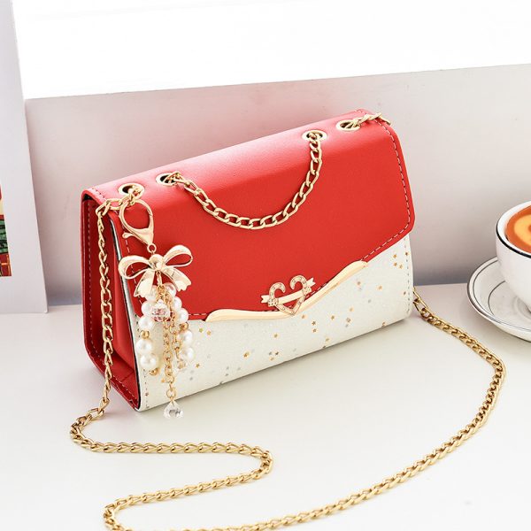 Fashionable New Women'S Shoulder Bag. This One Is a Crossbody Bag with Six Color Options to Choose From. It Is Fashionable Bohemian Beige PU Crossbody Bag with Tassel Charm - City Style Flip-Top Shoulder Bag with Metal Chain And, Lightweight And Convenient, Suitable for Shopping, Office, College, Travel - Women, Occasions, Lovers' Ideal Gift for Valentine'S Da - Image 15