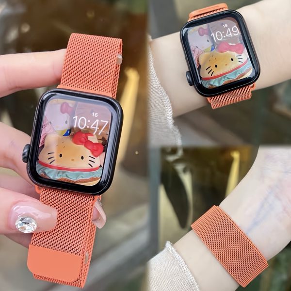 [Shiyu Milanese] Shiyu Milanese Loop Band for Apple Watch | Stainless Steel Mesh, Magnetic Clasp, Waterproof Strap | Compatible with Series 1-10 & SE, Sizes 38mm-49mm, Elegant Design for Men and Women - Image 11