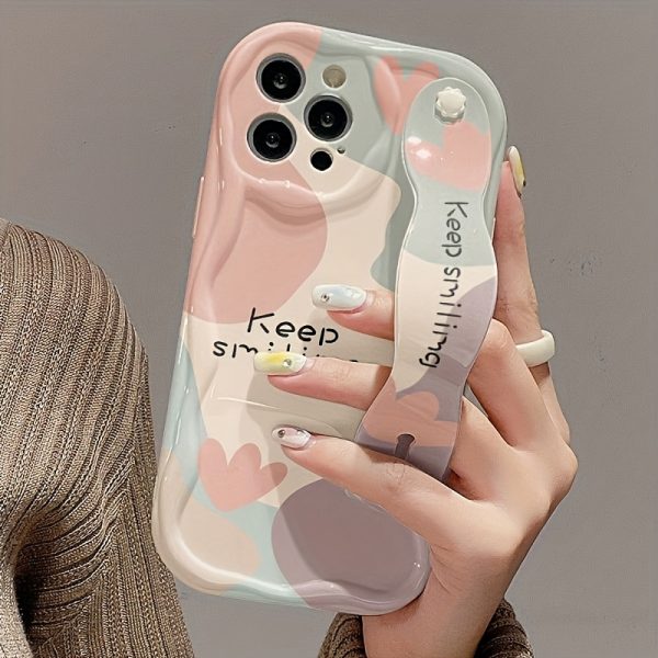 A Minimalist White Cream Shell for Wristband Phone Cases, Featuring a Simple Design And Shock Protection. It'S a Perfect Choice for Spring And Summer, Compatible with Models 16/16Plus/16Pro/16Promax/15/15Plus/15Promax/14/14Plus/14Pro/14Promax, 13/13Pro/13Promax, 12/12Pro/12Promax, And 11/11Pro Max. - Image 3