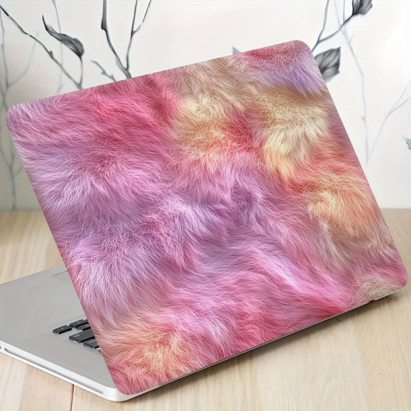 3pcs, 1pc spare, no need to worry about sticking it wrong, reusable universal laptop protective film, PVC material, Plush Light Beige series design pattern, 38.99x27.0 cm, semi-matte surface, self-adhesive, easy to use, remove without leaving traces and glue-free, suitable for laptops - Image 2