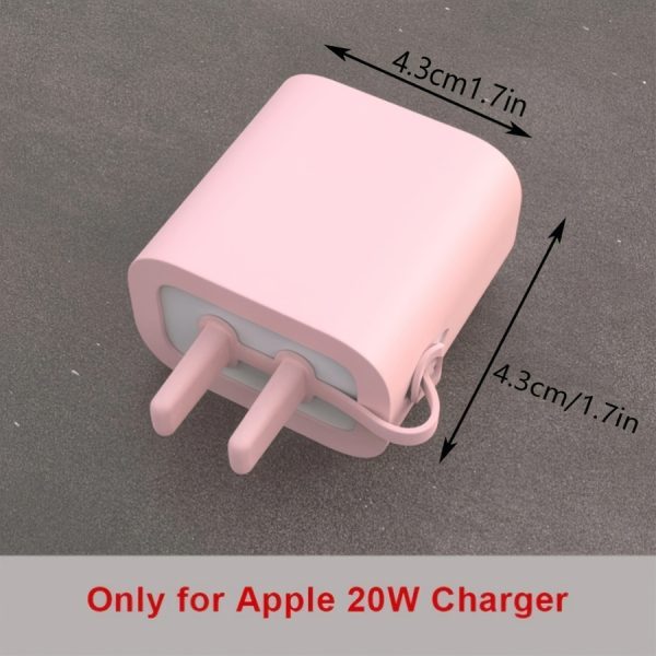 Durable Silicone Protective Case for 20W Charger Practical Dustproof Silicone Anti-bend Charger Case for Apple Series 18W & 20W Silicone Charger Case - Image 2