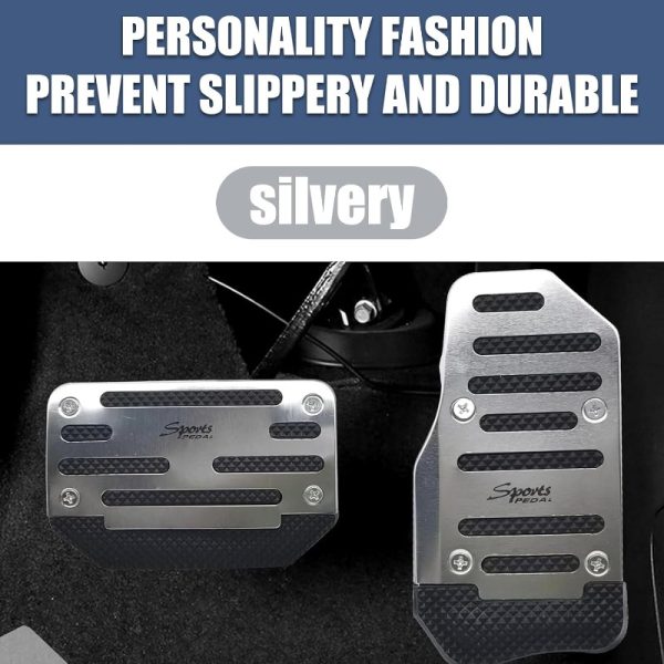 Red Non-Slip Car Pedals - Durable ABS Gas & Brake Mats for Manual/Automatic Transmission, Anti-Slip Feature, Perfect for Sports Cars, Sports Car Accessories | Ergonomic Design | Durable Car Mats - Image 4