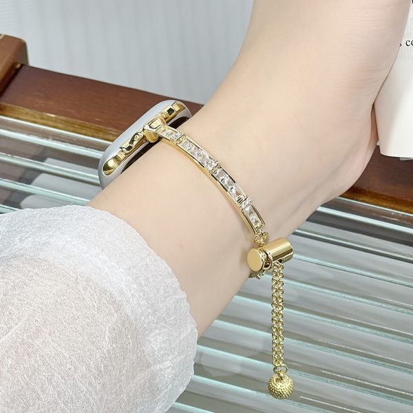 1pc Women Girls Luxury Zirconia Crystal Metal Watch Bracelet Compatible with Apple Watch Band Series 10 9 8 7 6 5 4 3 2 1 38/40/41/42/44/45/46/49/ Ultra 1/2 SE for iWatch Strap, a perfect gift for parties, banquets, festivals and daily wear - Image 6