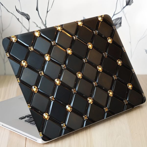 3pcs, 1 spare, No need to worry about peeling off, PVC laptop Light Beige, 38.86x26.92 cm, scratch-resistant and self-adhesive, suitable for 30.48-39.62 cm laptops - DIY customizable with Shiny Golden Theme Design - Image 4